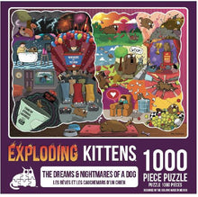 Load image into Gallery viewer, Exploding Kittens Puzzle The Dreams &amp; Nightmares of a Dog 1,000 pieces
