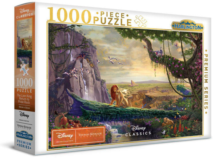 Harlington Thomas Kinkade PQ - Disney - The Lion King Return to Pride Rock 1000 Piece Puzzle